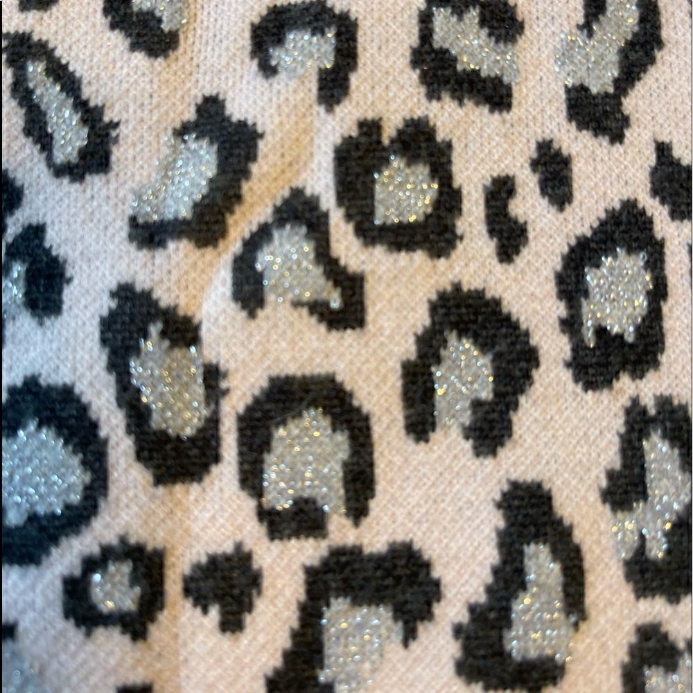 CYNTHIA ROWLE Leopard Print Long Sleeves Mock Neck Sweater.Size S - Picture 10 of 13